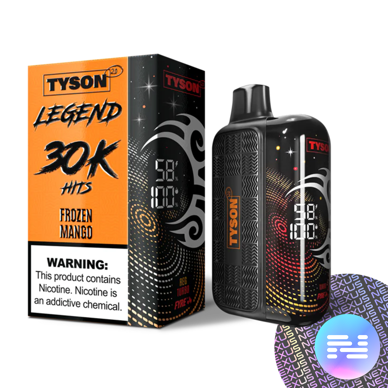 tyson - tyson 30k puff 5pack frozen mango