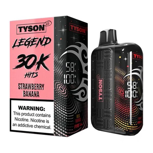tyson - tyson 30k puff 5pack strawberry banana